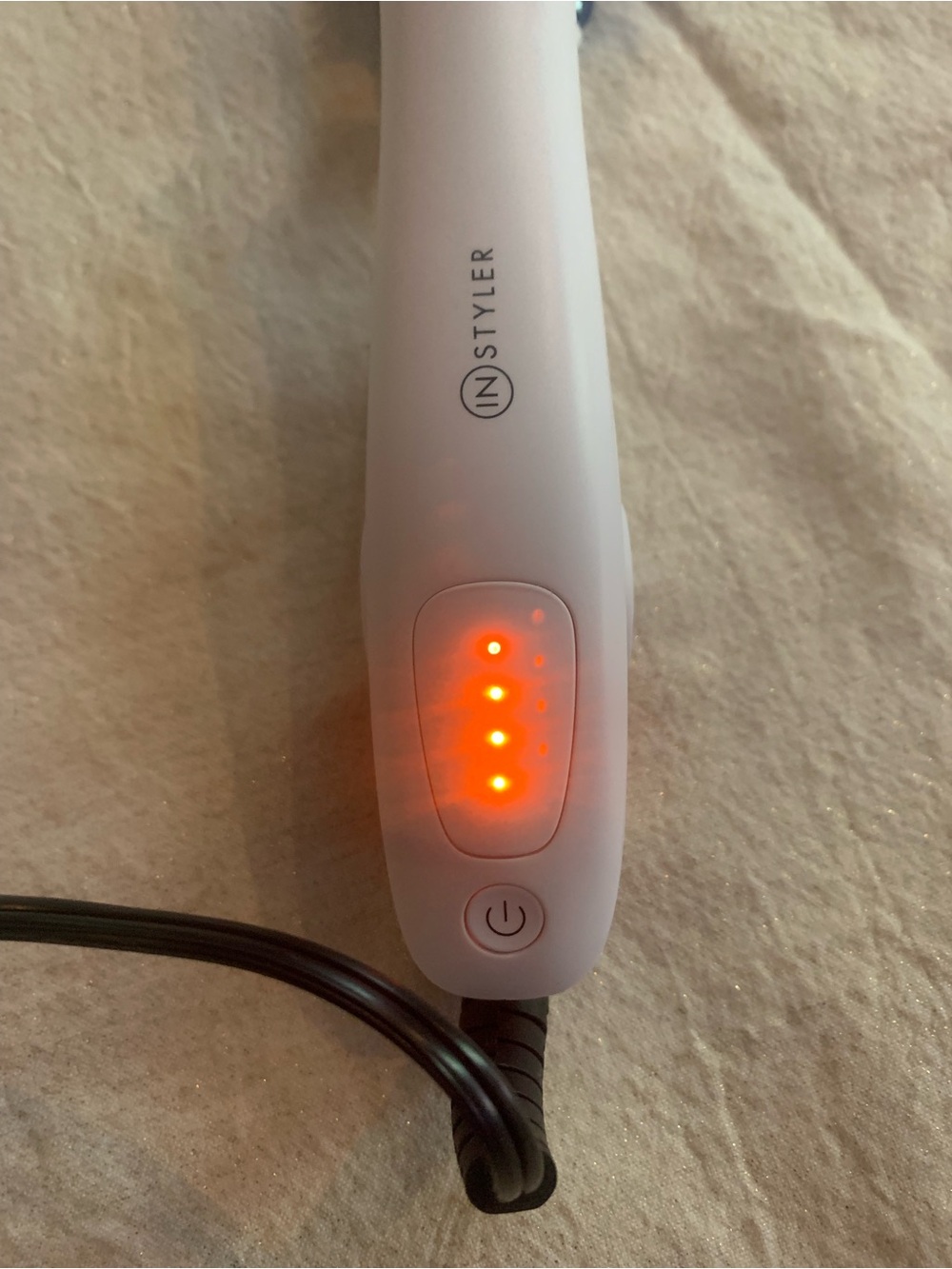 InStyler Wet to 2 Dry Rotating Curling Iron Brush 3/4" White/Blue EUC - Picture 5 of 8